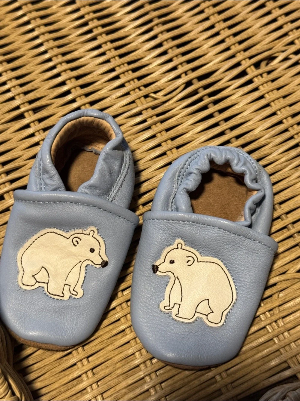 Baby Blue Leather Baby Shoes - L.L. Bean
